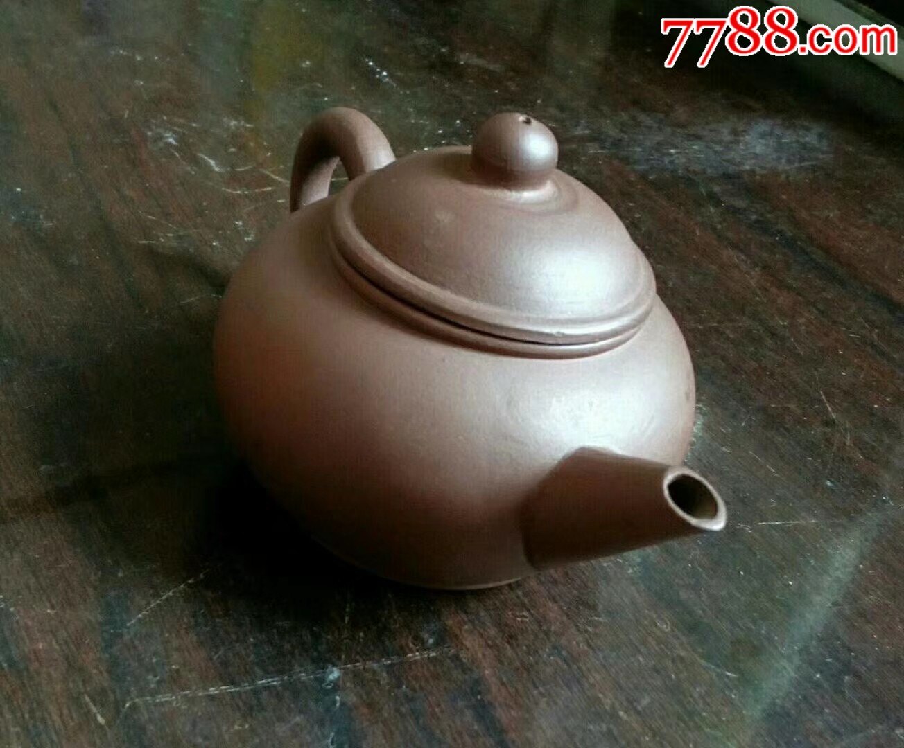 七八十年代老紫泥水平紫砂壶