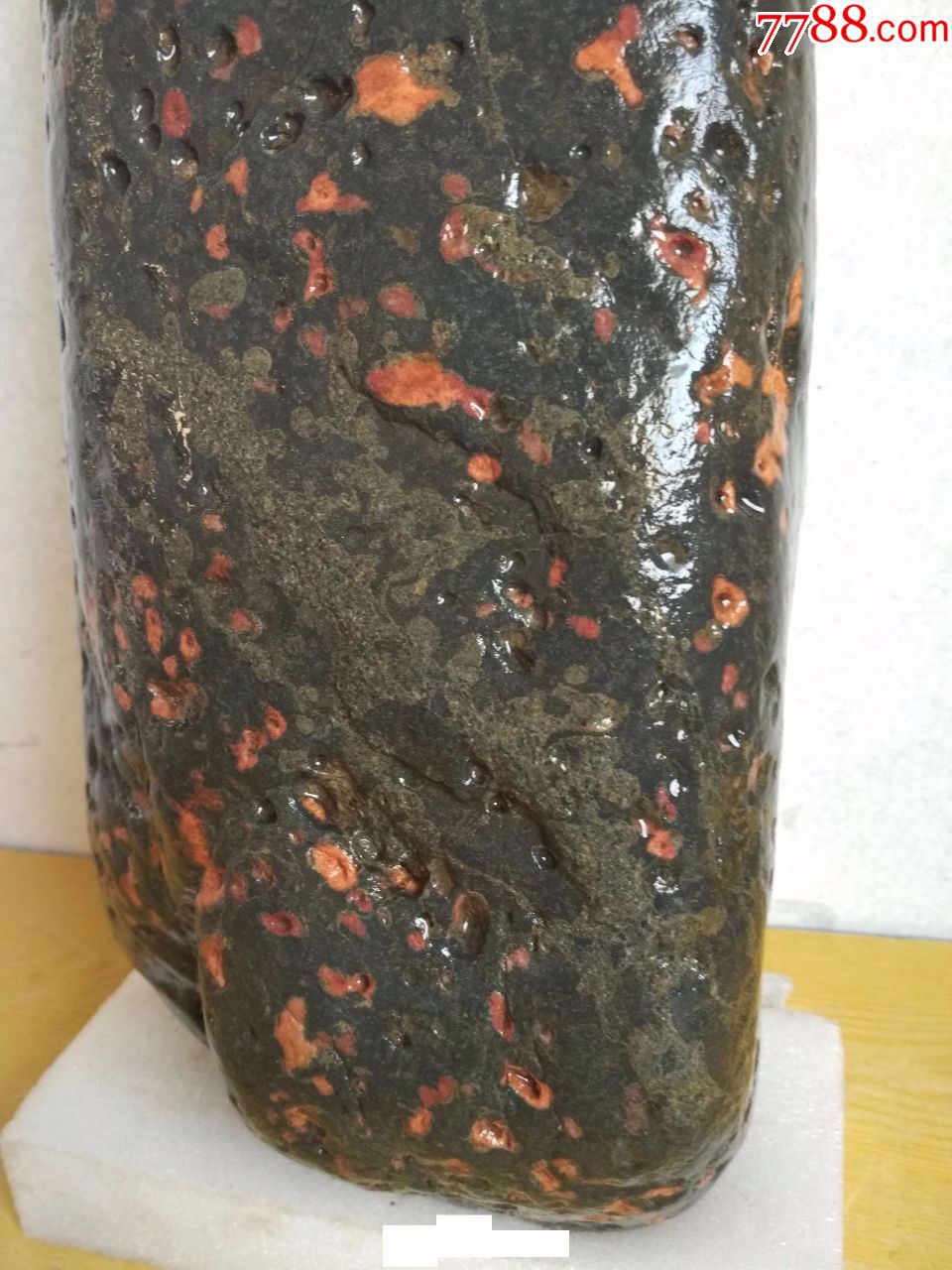 洛阳梅花石原石古树新开红梅花(高约44厘米,重约40斤)