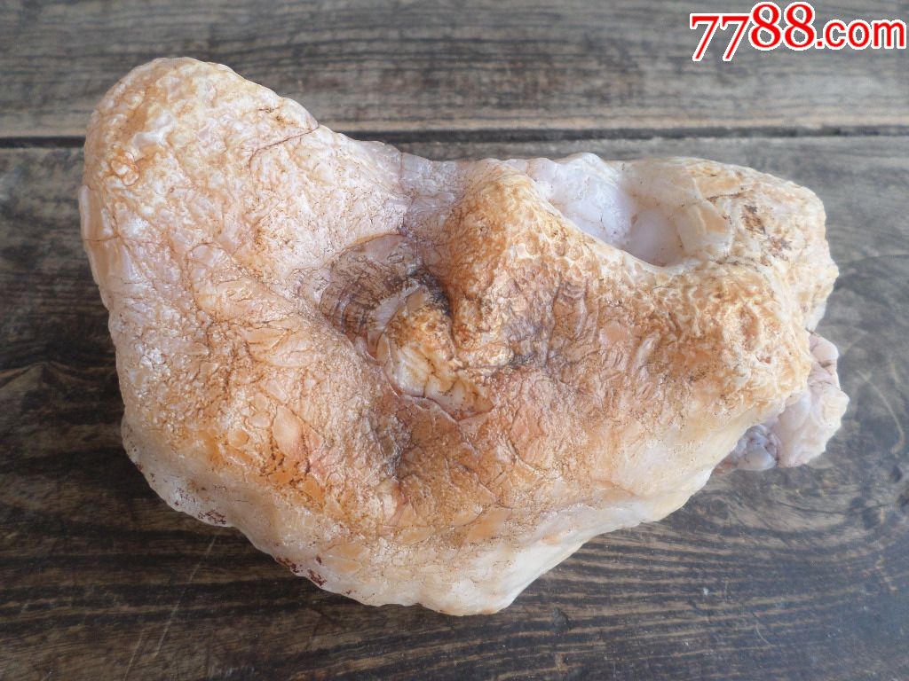 奇石观赏石风砺风凌石老皮戈壁玛瑙原石玛瑙质地沙漠漆_价格1400元_第