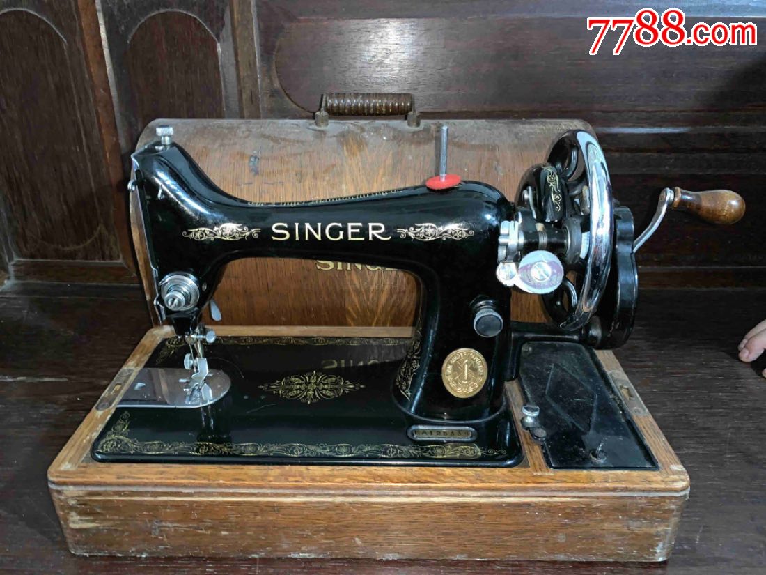 美国singer手摇古董缝纫机品相非常好运转一切正常实物