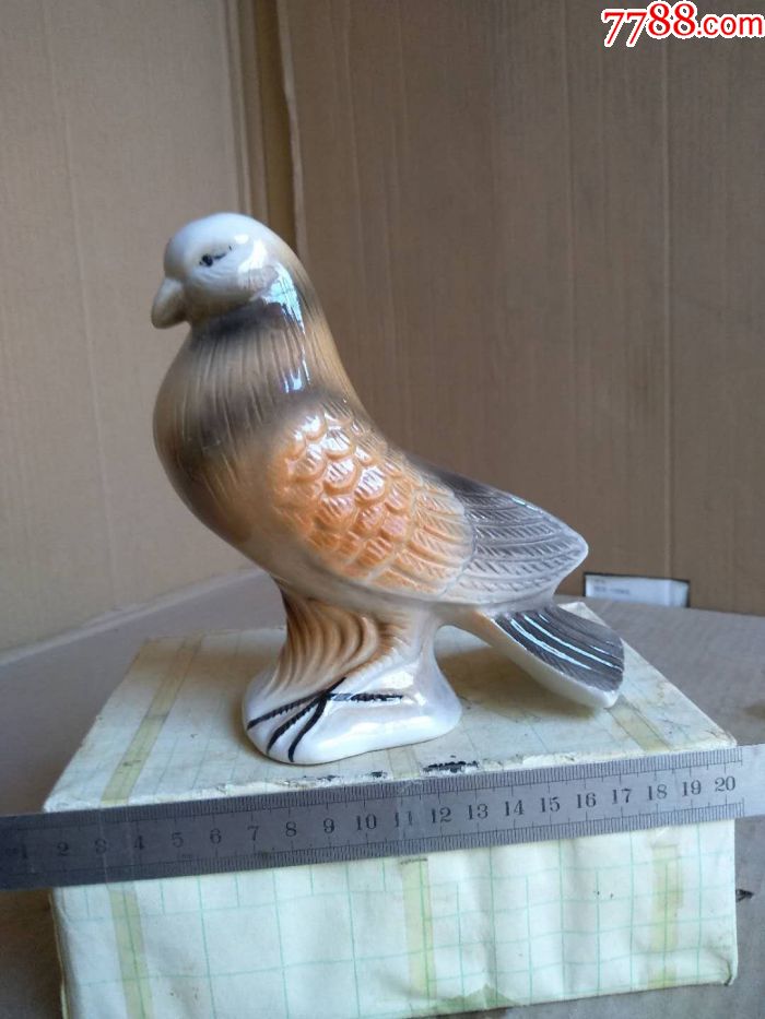 瓷塑立鸟摆件古董古玩民俗老货怀旧道具收藏动物塑像摆件