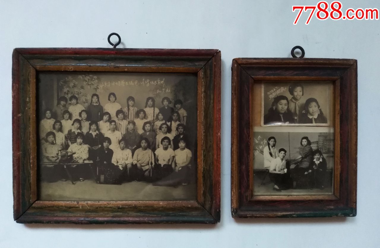 题材好,解放军和学生们,无线电设备,带原老相框_老照片【大自然书屋】