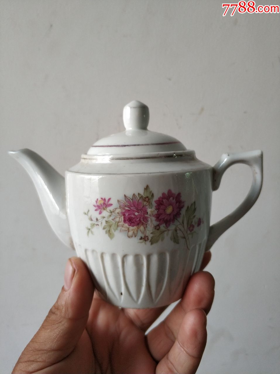 七八十年代全品出口瓷壶高9厘米