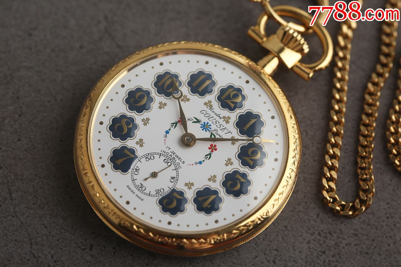 瑞士gousset怀表始于1888年珐琅彩绘贴金砂工艺近库存成色