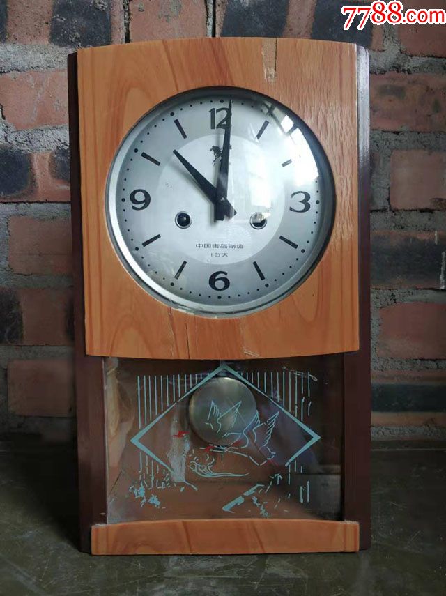 老物件老钟表80年代老机械上弦钟表旧挂钟摆钟老木钟老货旧货