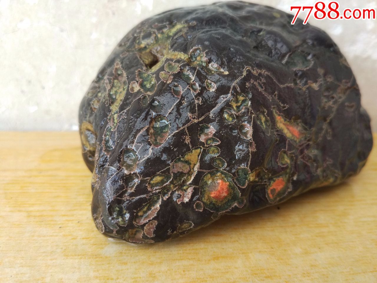 洛阳奇石486梅花玉原石"五彩石"(喜迎贵客来,开店大酬宾)_价格888.