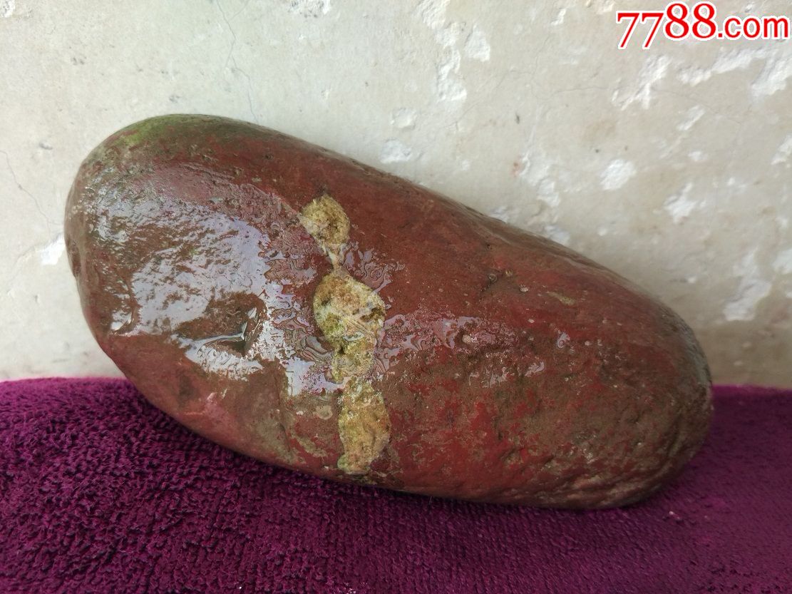 洛阳奇石684荷花石原石古代人物喜迎贵客来开店大酬宾