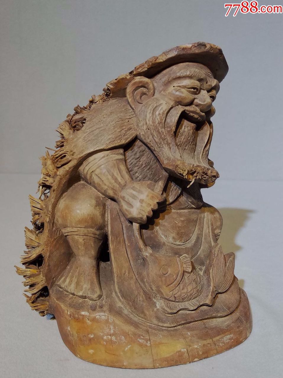 清代竹根雕人物摆件