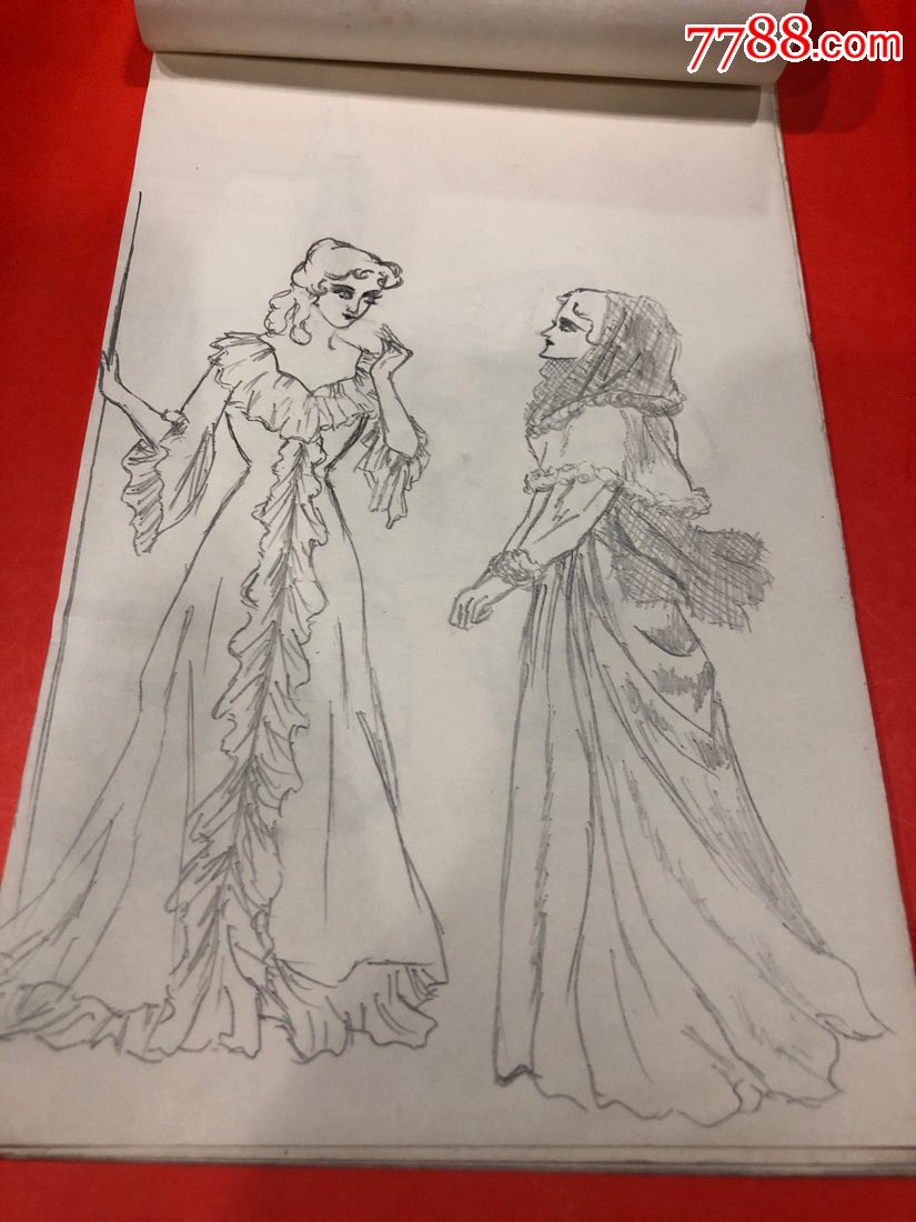 茶花女速写本余晓平作