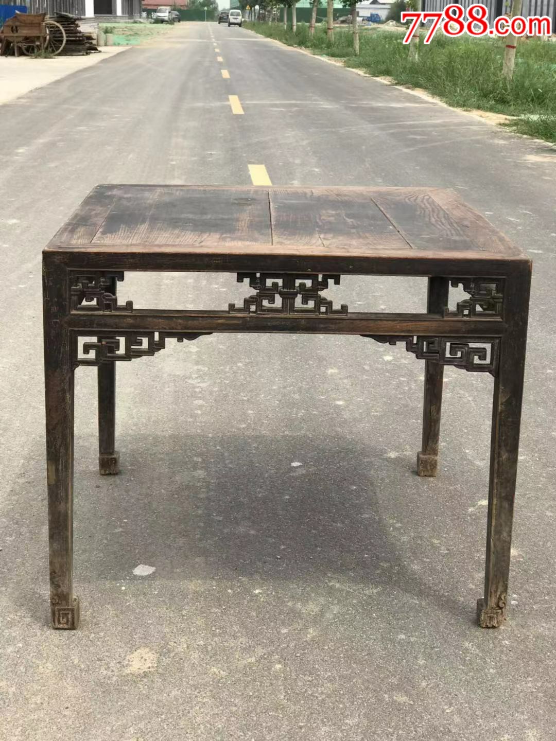 清代榆木方桌八仙桌餐桌老桌子老家具民宿收藏佳品_价格3500元_第1张