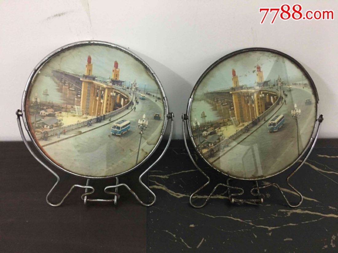 镜子老镜子南京长江大桥二手旧货怀旧收藏影视道具