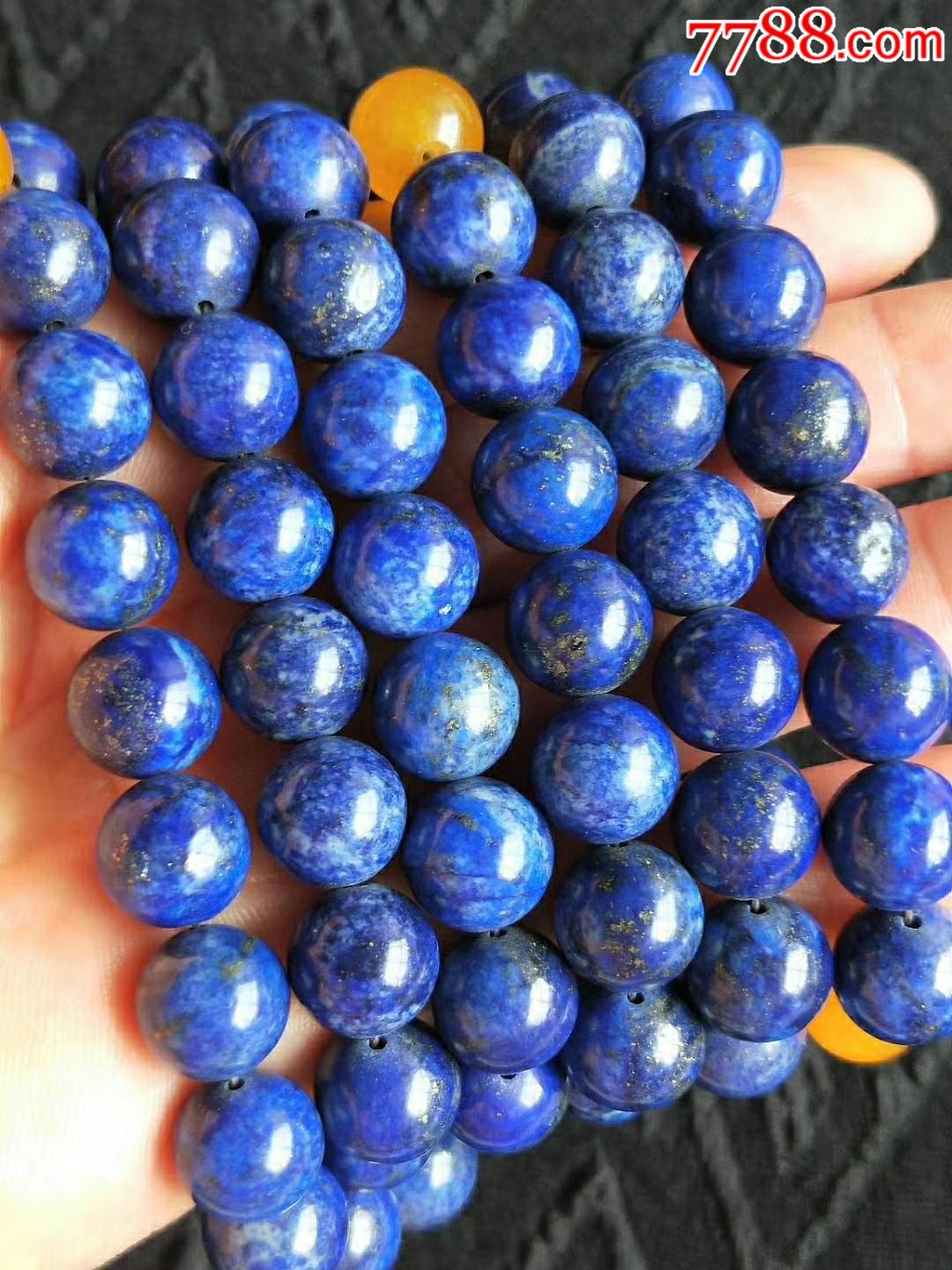 几十年的10mm青金石108珠子一条