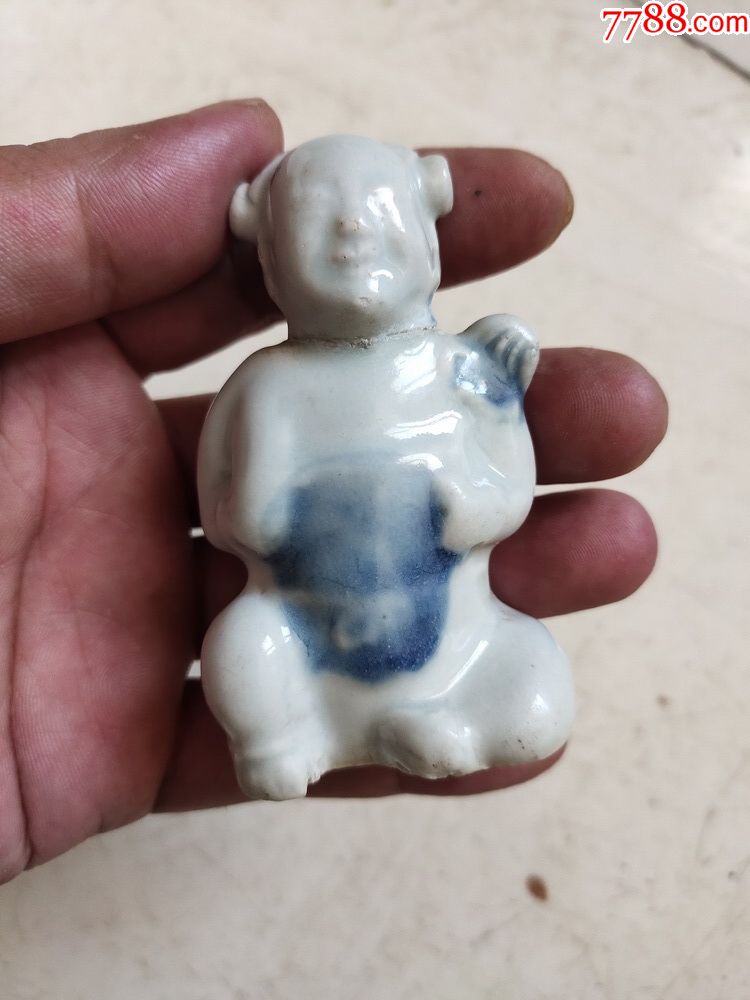 清早期瓷塑童子.一口价