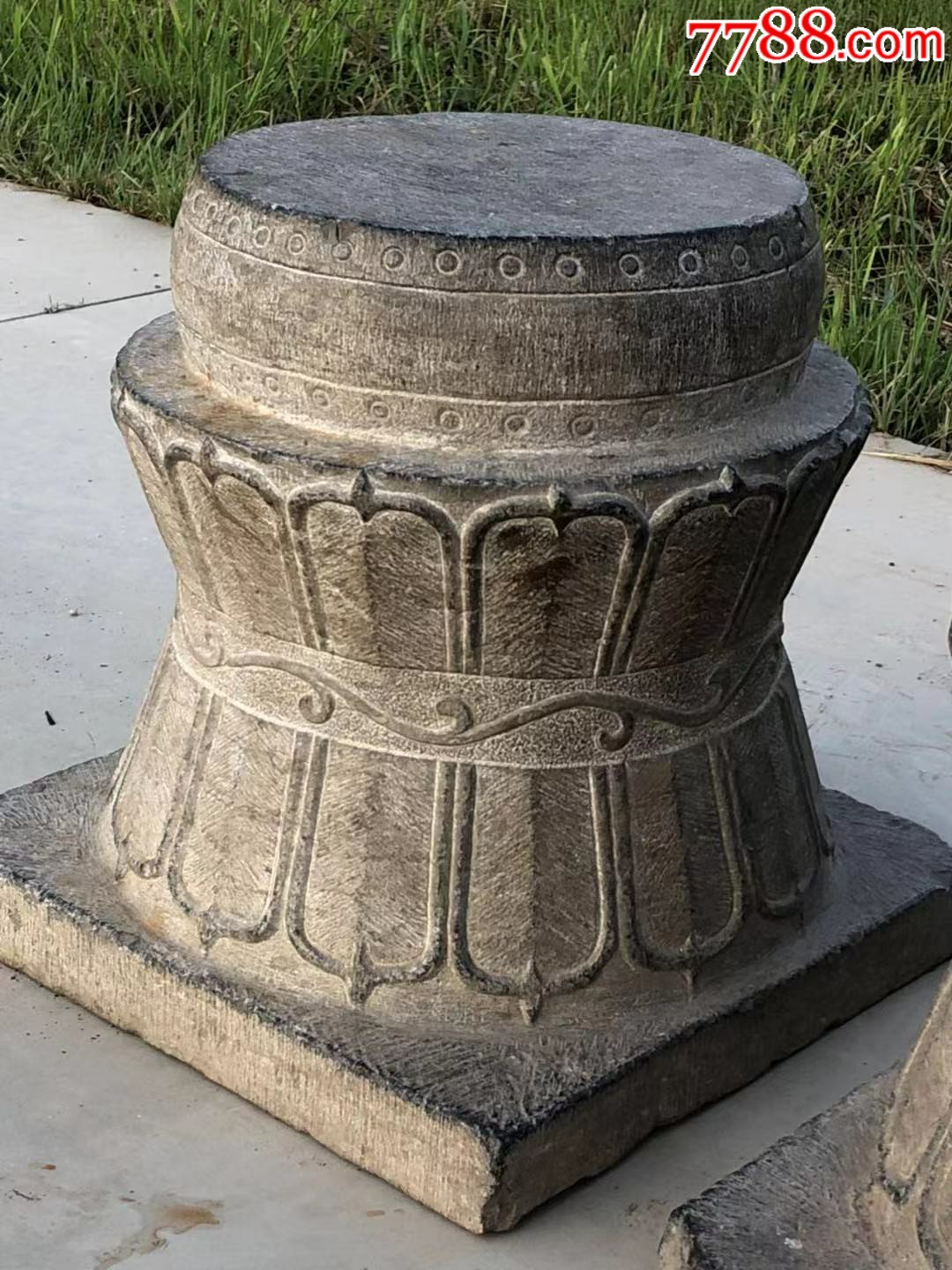 清早期莲花座佛坐石墩老石雕石器民宿收藏佳品