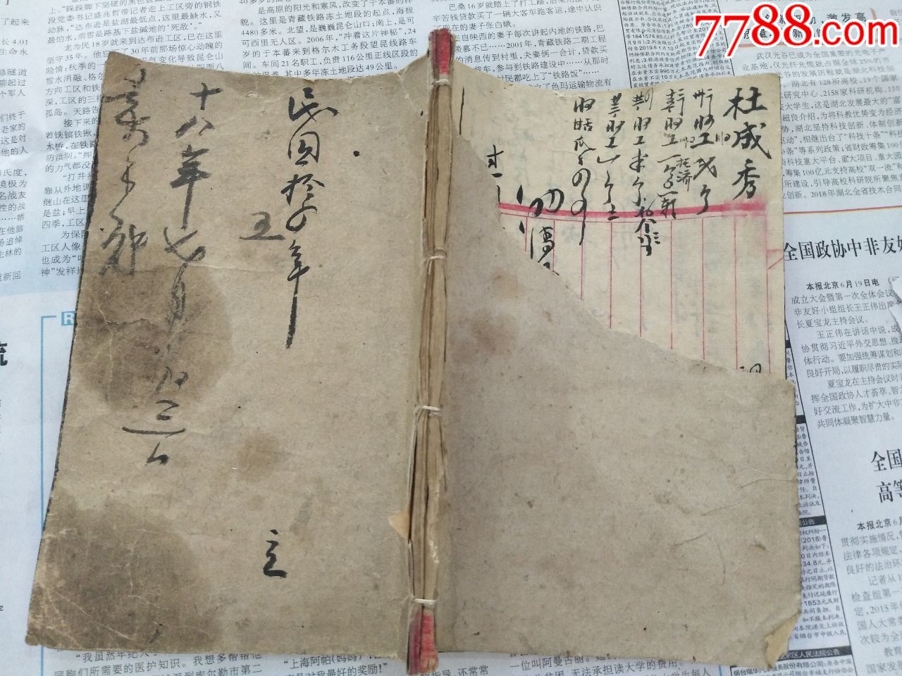 古代古董民俗老款式物件二手怀旧民国宣纸记账本钱庄银行账本_账本/账册_雅俗共赏阁【7788收藏__收藏热线】