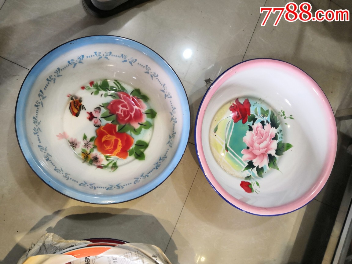 七八十年代怀旧搪瓷盆洗脸盆8个