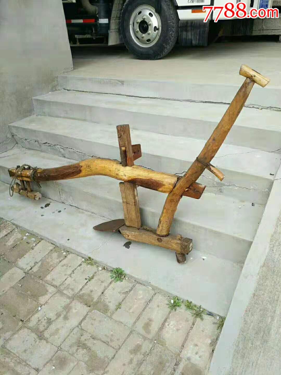 文革时期老木犂一个全品相完整牢固收藏复古民俗博物馆专用