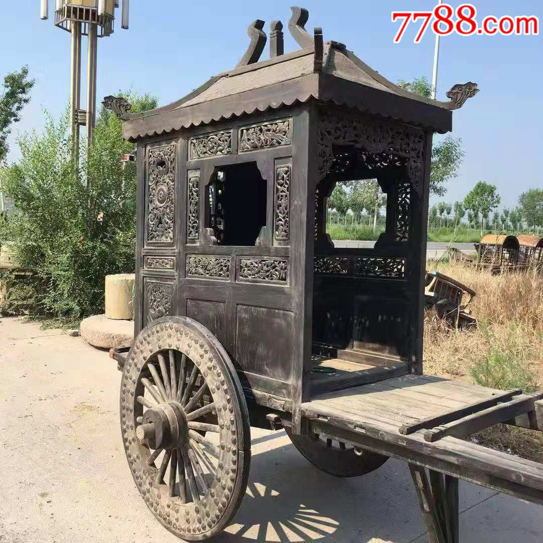 老榆木马车一辆完整漂亮品相如图民俗博物馆,公园,旅游景区,山庄必备
