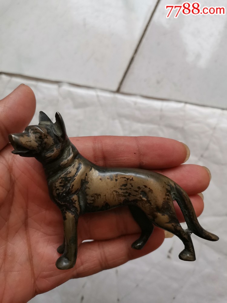 精美铜狗摆件(包老包真)仔细看图