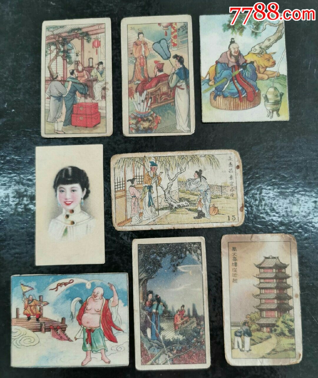 民国香烟画片故事画片八种