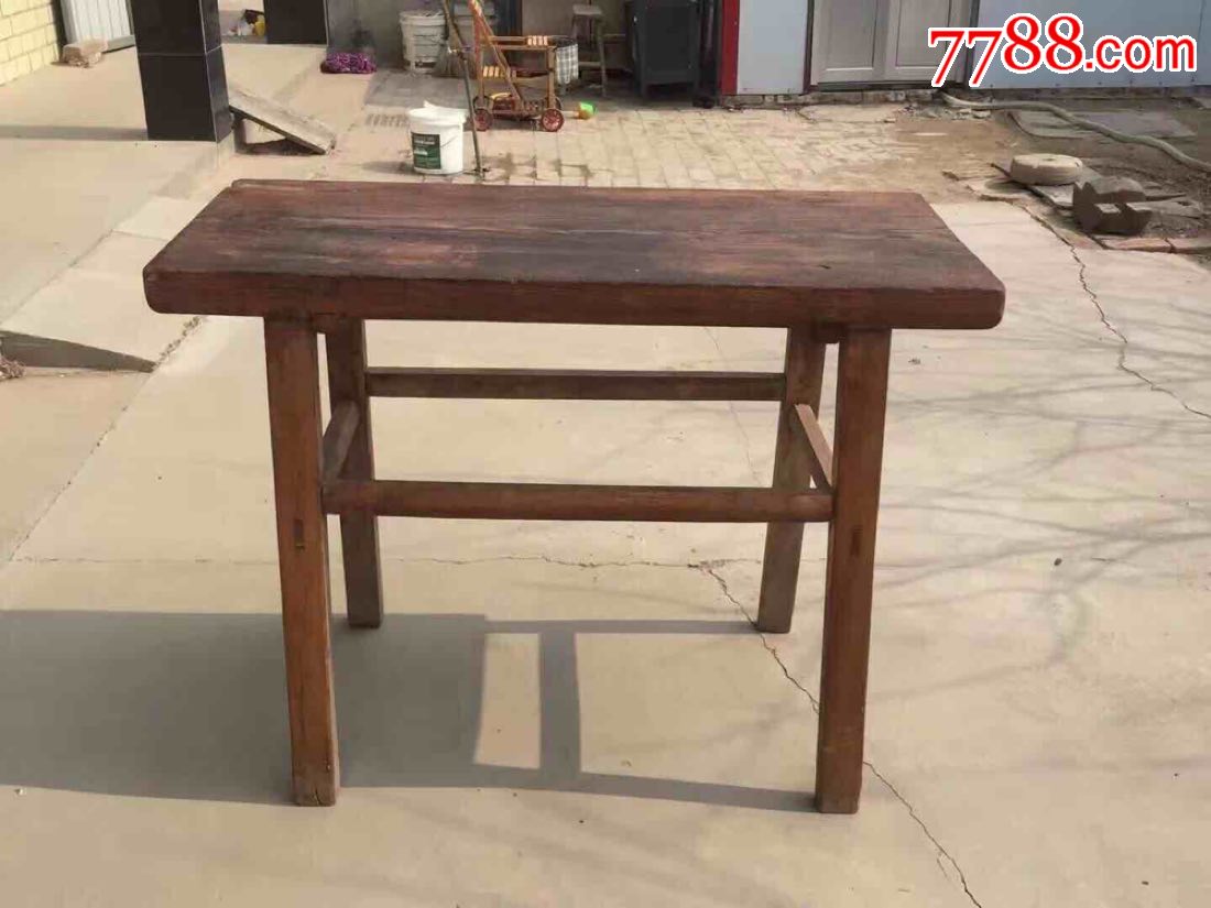 原生态榆木老桌子茶桌桌面独板特厚