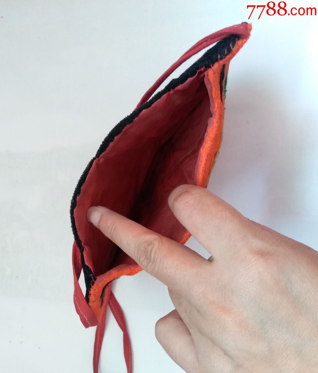 早期,手工双面玩具布兜,少见,点图可放大