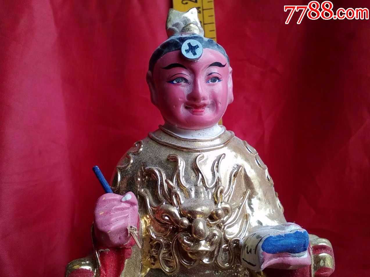 一口价,脸上多了一个钢钉,变成三只眼的太子神像菩萨佛像,樟木