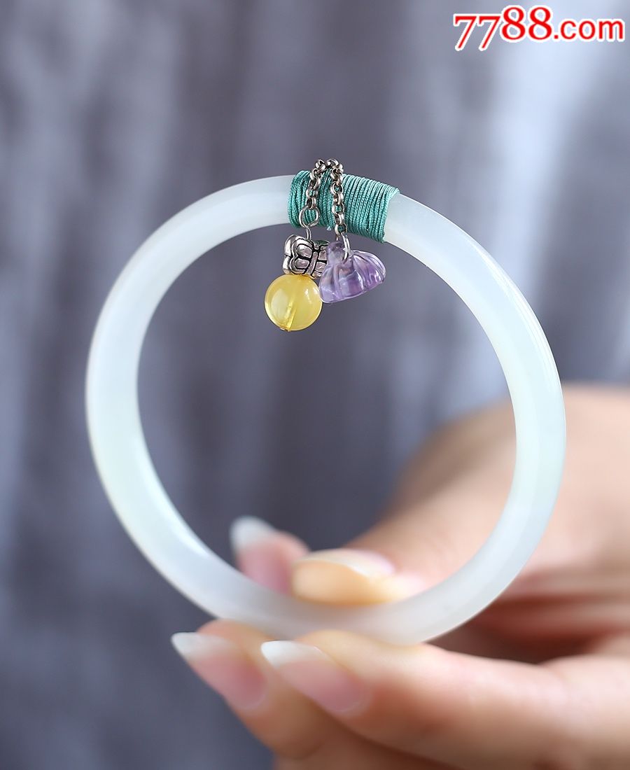 福利特价天然和田玉手工缠线原创手镯