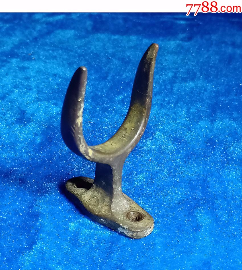 老铜画叉老铜钩纯手工打制老铜件铜工具