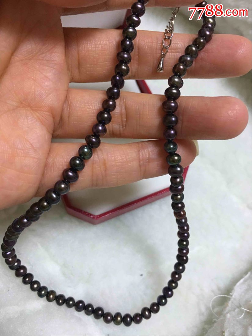 日本回流黑珍珠项链-珍珠-7788收藏
