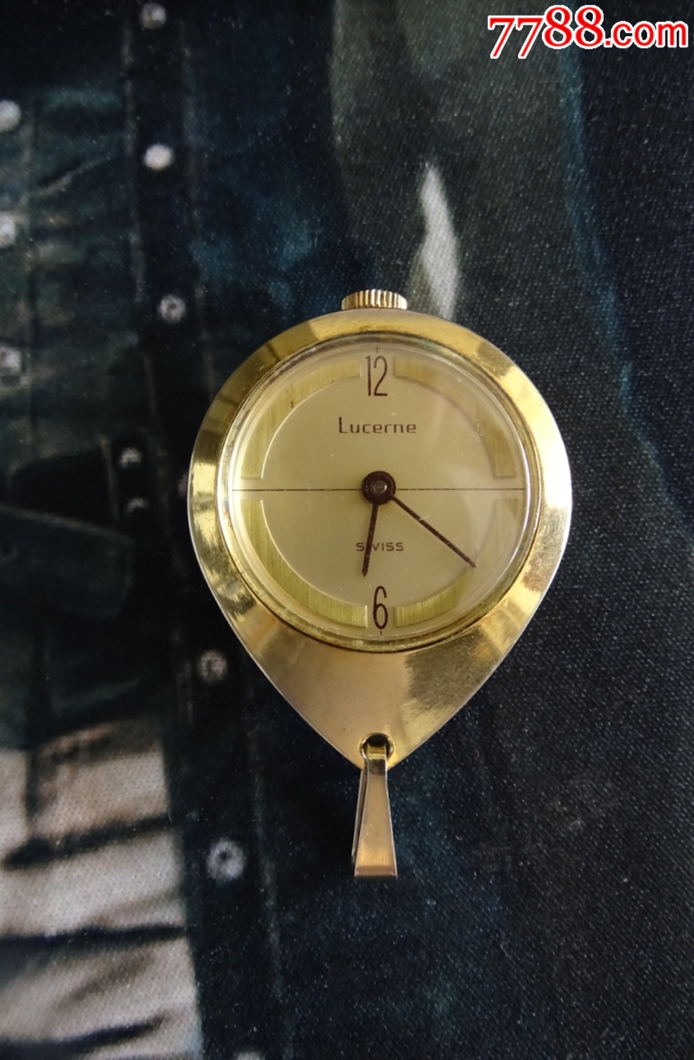 瑞士制造女士镀金怀表lucerne老表古董表机械表
