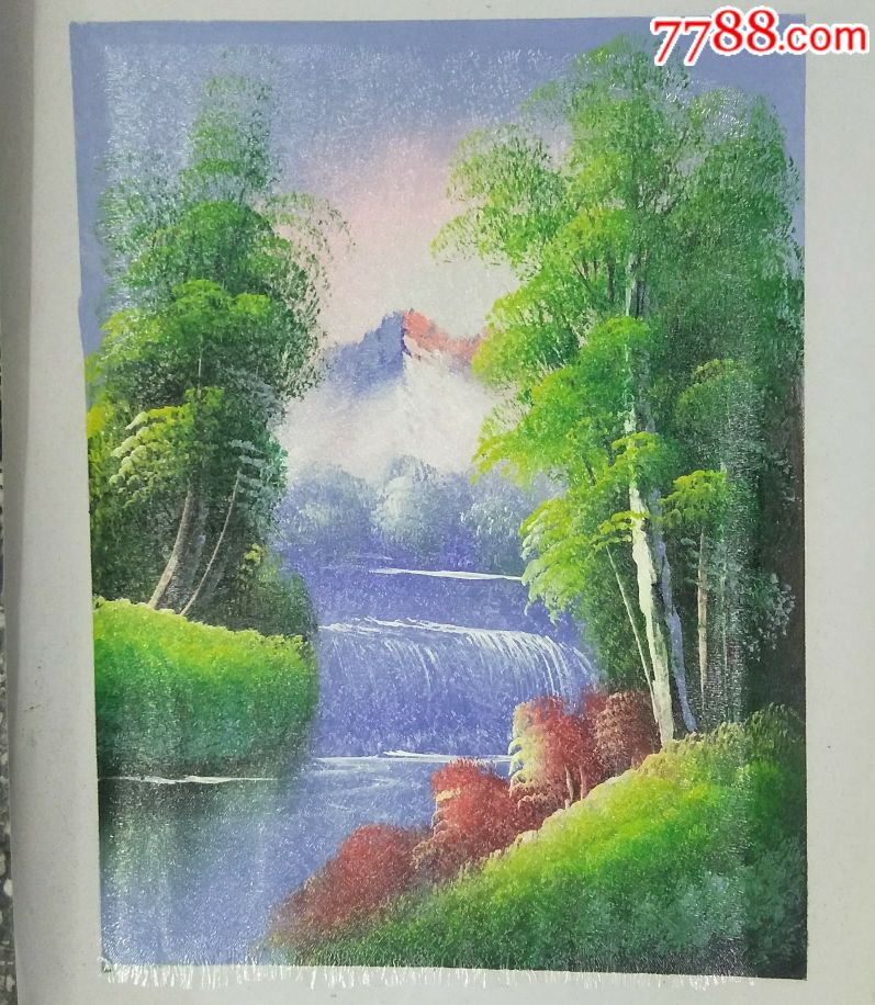 张晨燕水乡风景油画原作