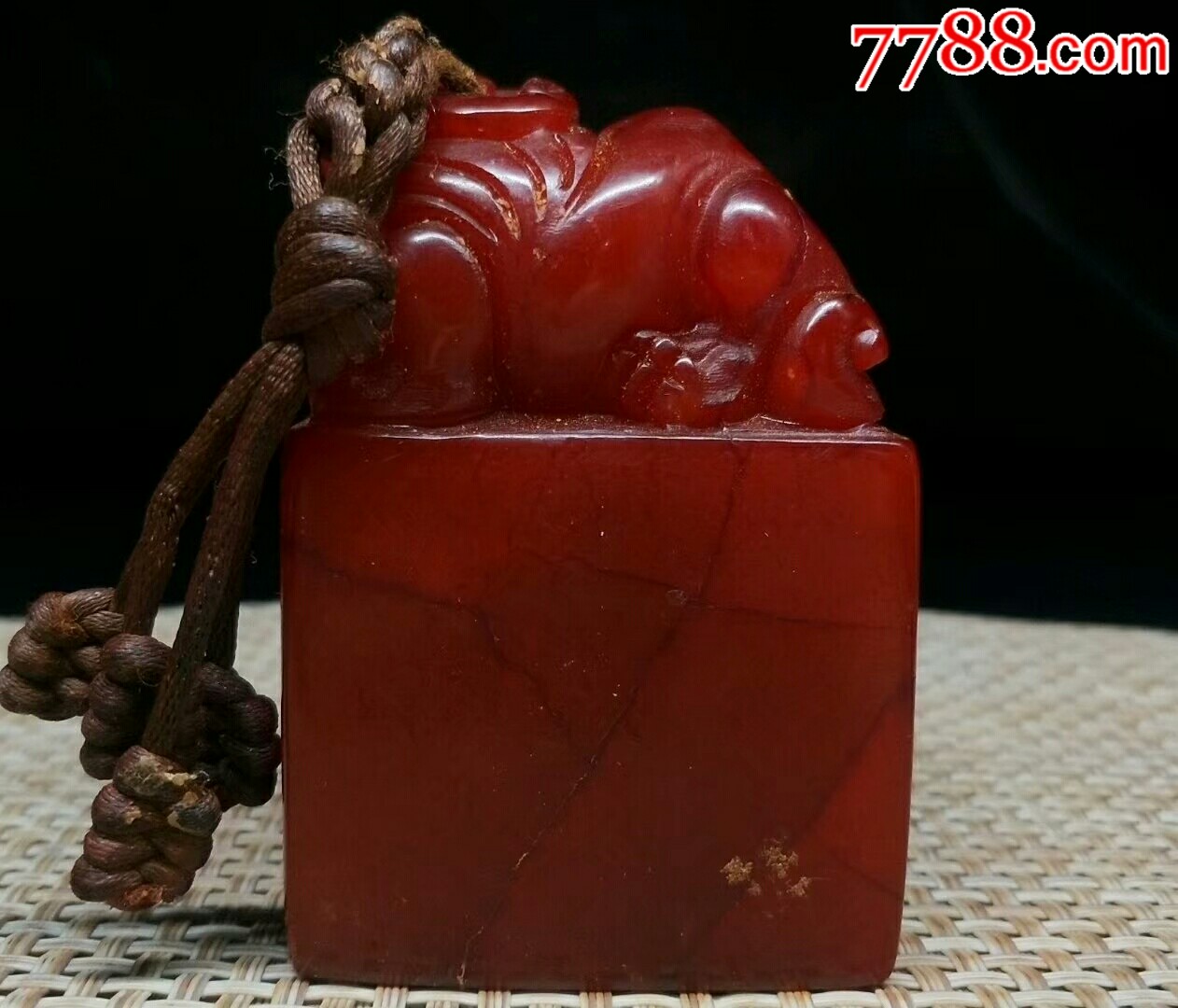 红8204;田黄兽8204;章,重量498g8204