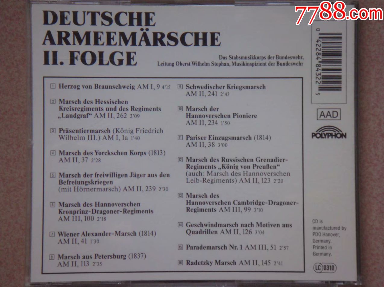 德国军乐进行曲CD唱片