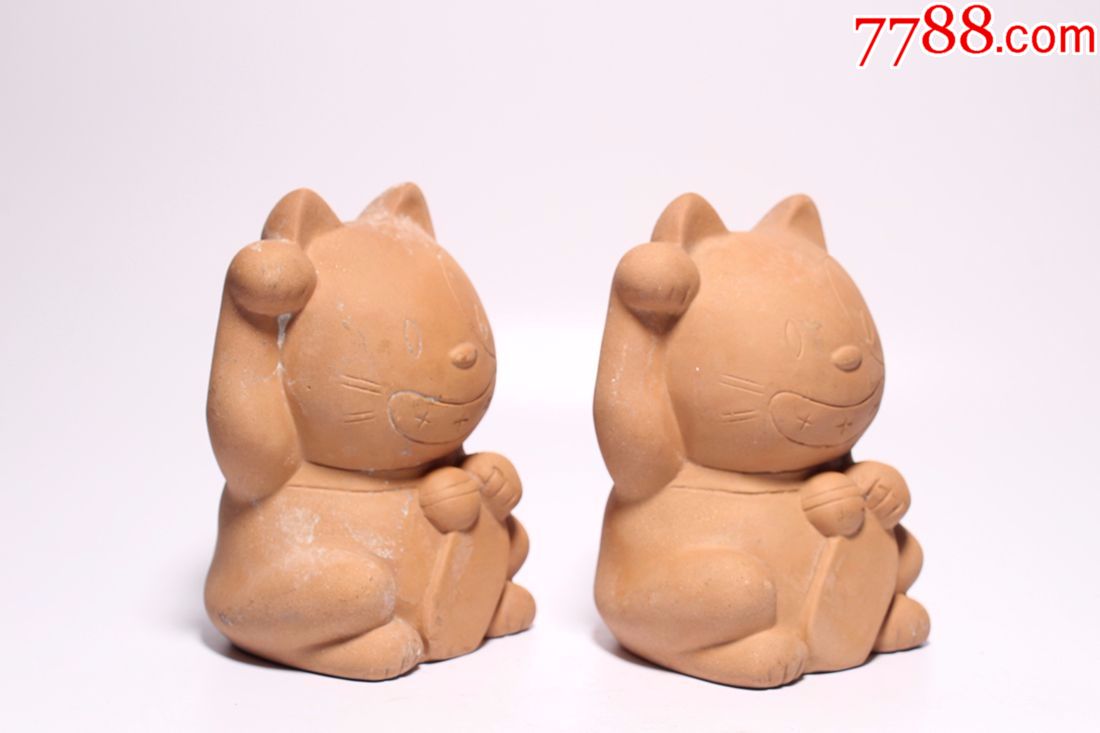 近代招财猫储蓄罐两只