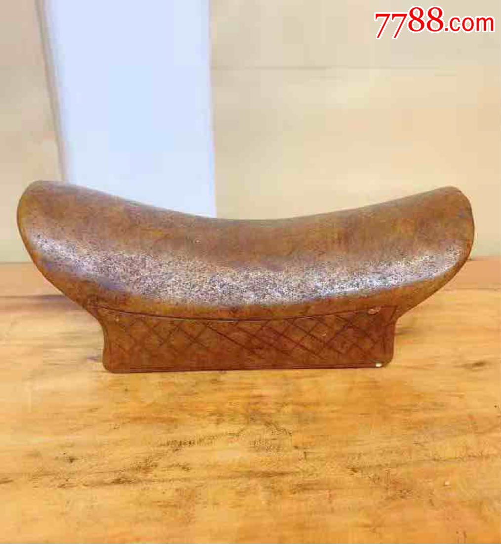 红山石凉枕石质温润包浆一流全品包老