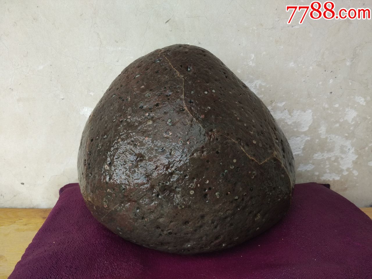 洛阳梅花石原石988紫石金枝寿桃梅(石型好,重约15斤)