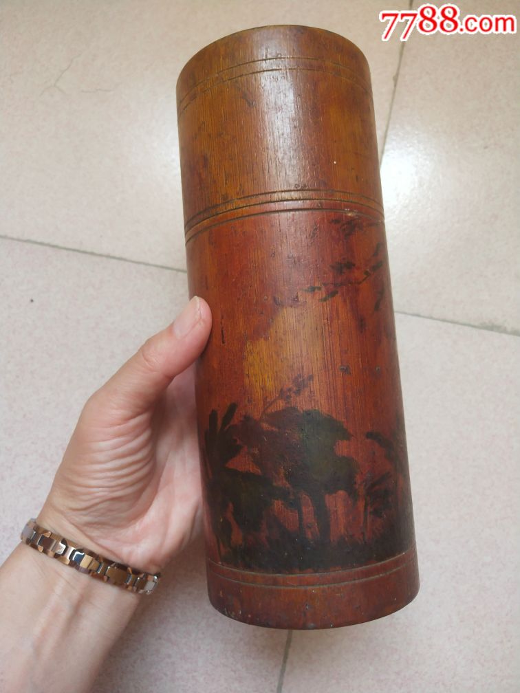 老竹子茶叶罐茶筒老竹筒