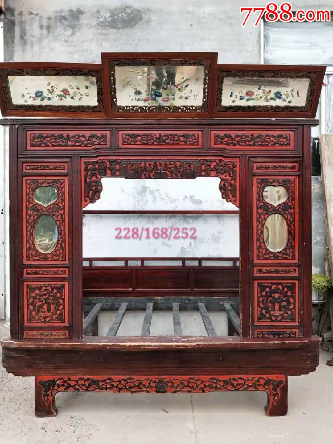 清代老杉木架子床