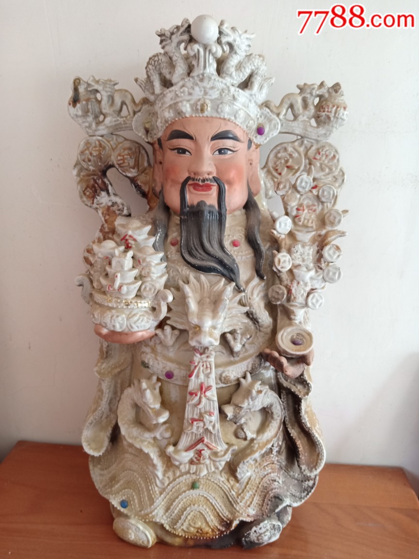 民国瓷塑财神像