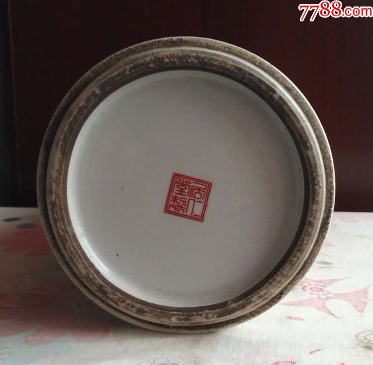 "居仁堂制"款识粉彩大花觚_彩绘瓷/彩瓷【清新收藏】_第8张_7788瓷器