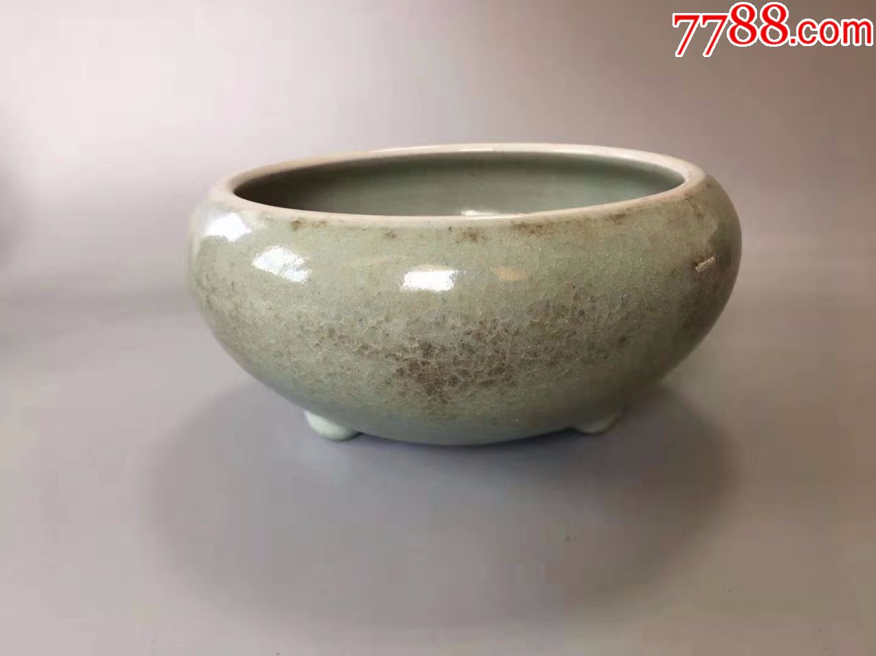 青釉龙泉笔洗古玩古董工艺品收藏品