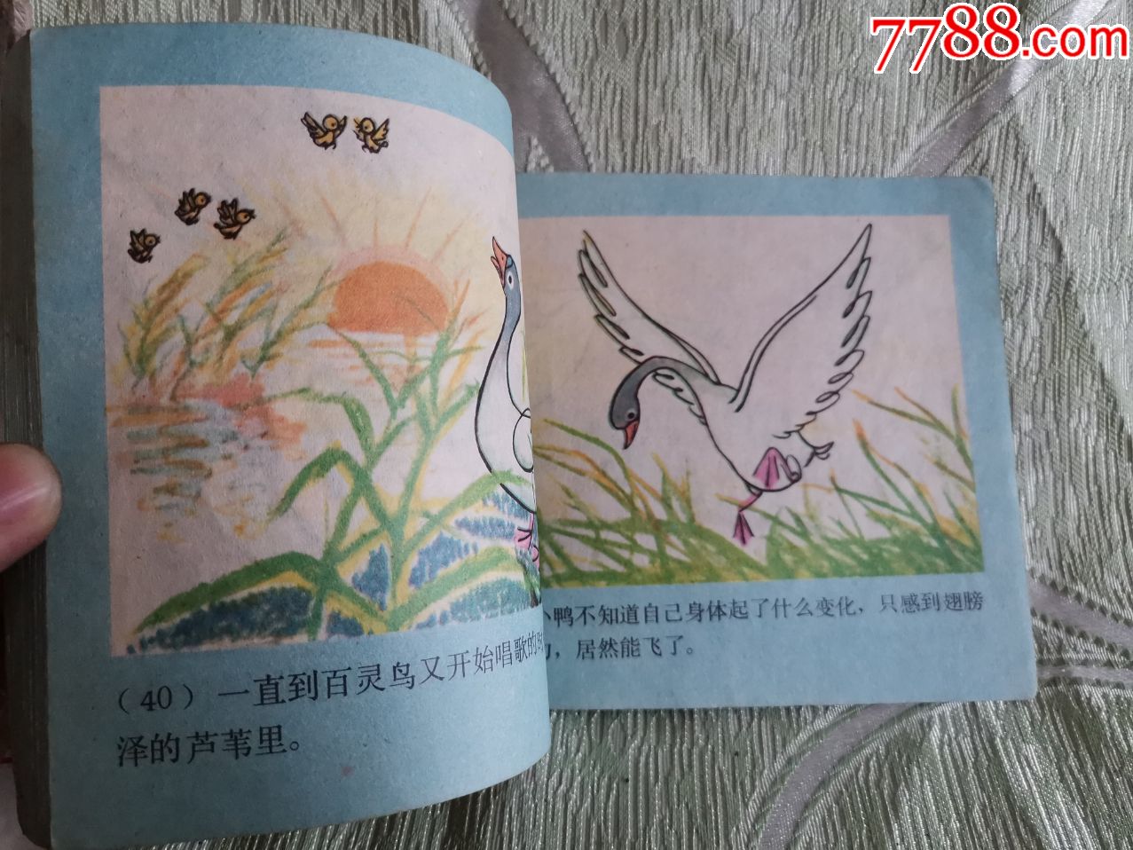 安徒生童话丑小鸭40开彩色连环画