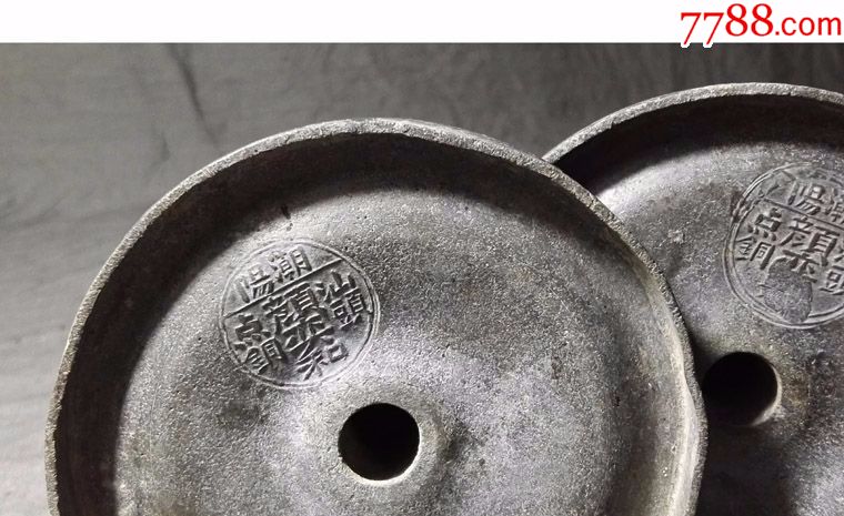 清晚民国潮阳款锡烛台一对开门老锡器自然包浆包老到代