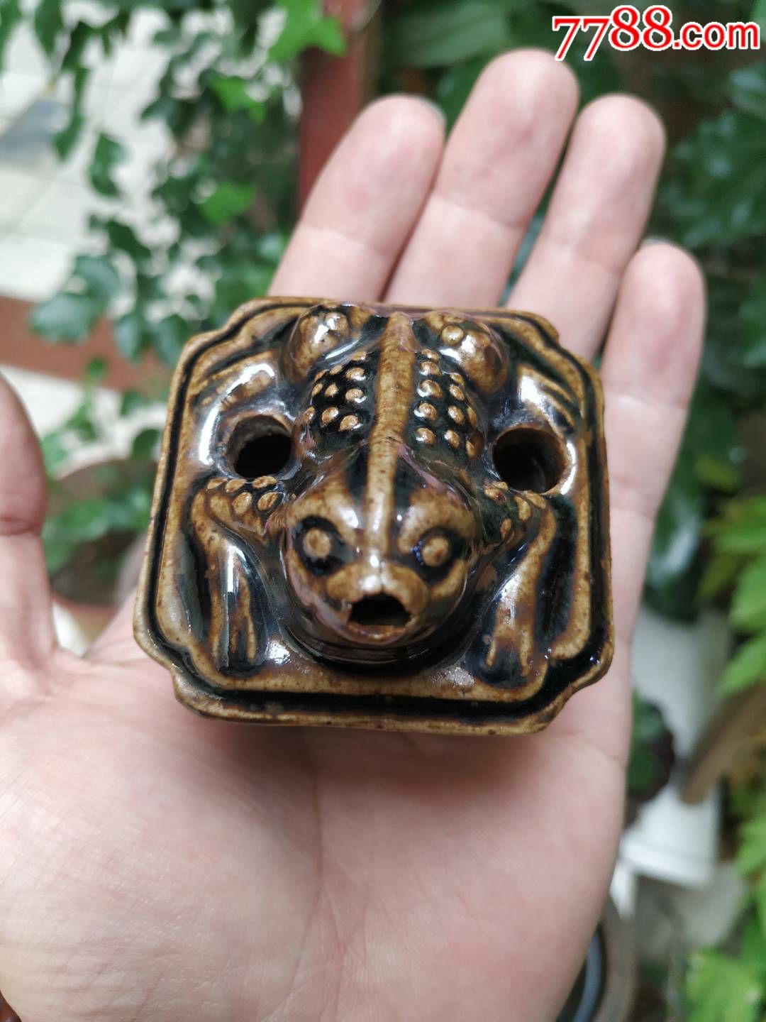 民国青蛙紫金釉砚滴,水注_水盂/砚滴_日照恒舍【7788收藏__收藏热线】