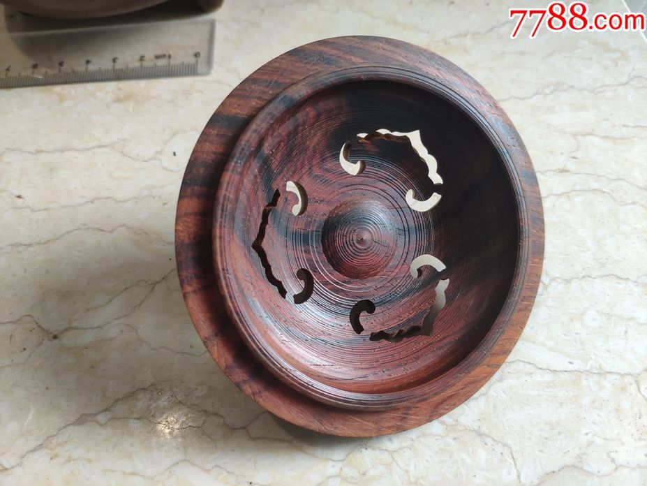 红木大红酸枝香炉盖可定制