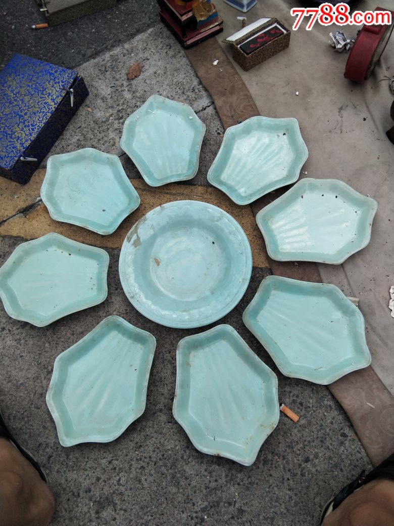 青瓷天青九子盘_价格450元【这里好货多多】_第1张_7788商城__七七八
