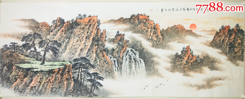 崔迎军小六尺山水作品_山水国画原作_书画真迹【7788收藏__收藏热线】