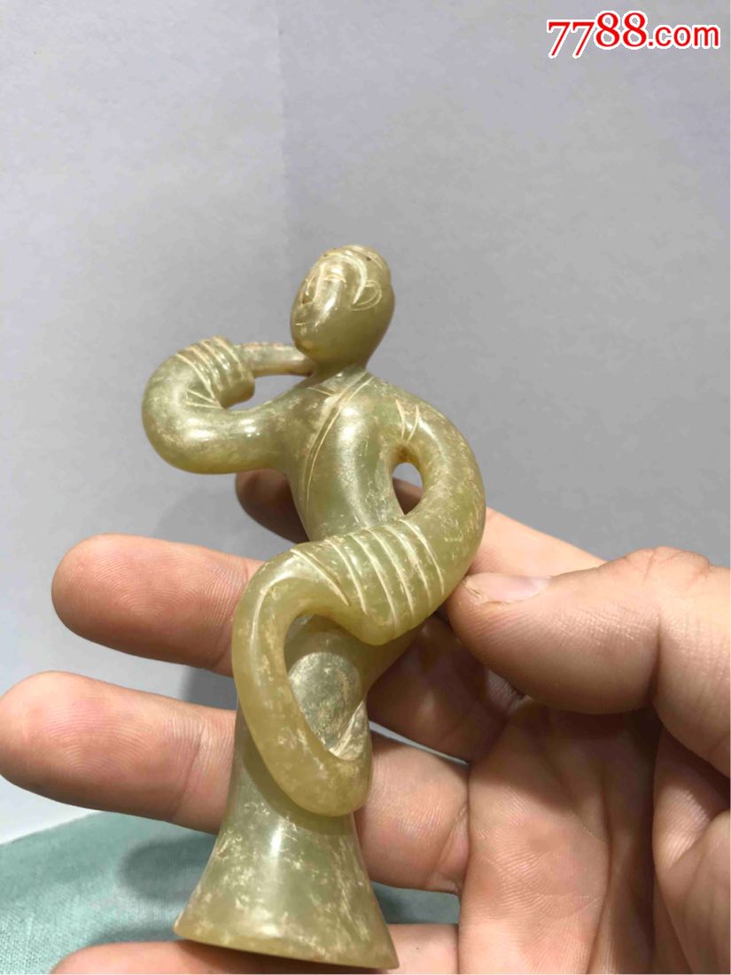 汉代舞人_和田玉_第9张_7788玉器收藏