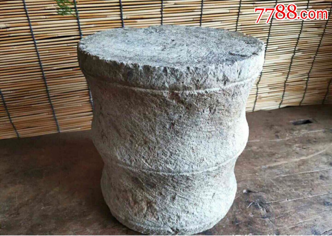 竹节纹老石墩